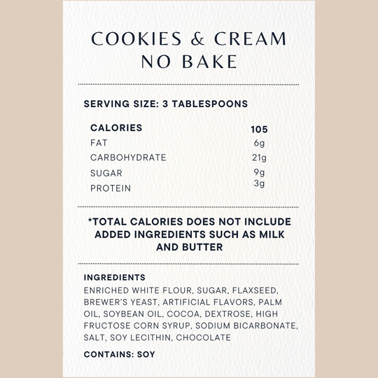 Lactation No-Bake Mixes